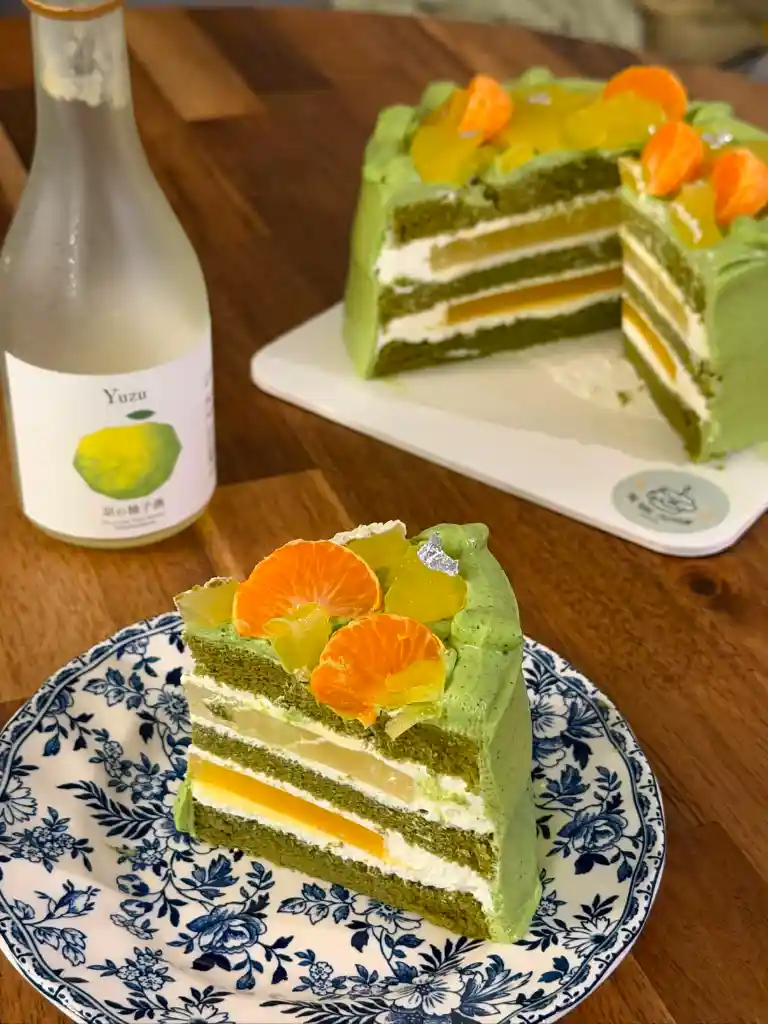 抹茶柚子酒鮮橙戚風蛋糕